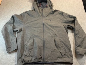 Polo Ralph Lauren Jacket Men's XL Gray Lined Toggle Hem Full Zip Hooded Outdoor - Picture 1 of 14