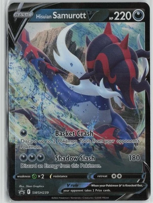 Hisuian Samurott V - Promo SWSH: Sword & Shield Promo Cards SWSH239 NM Holo - Image 1 of 2