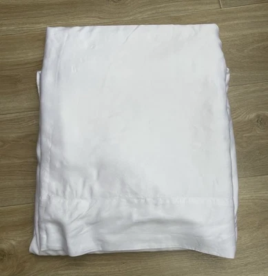 Hoja plana Pine Cone Hill King blanco brillante liso Tencel Lyocell suave sedoso Foto 1 de 4