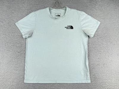 North Face рубашка женщин средний синий короткий рукав ворота 100% хлопок читать - Изображение 1 из 4