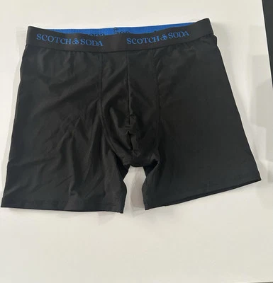 NEW  Scotch & Soda Stretch Boxer Briefs Color Black Size Large - Image 1 of 3