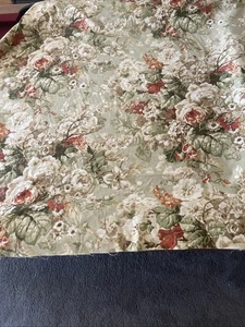 12 Yds P. Kaufman Floral Polster Leinen Stoff Grün-Creme-Rost - Bild 1 von 8