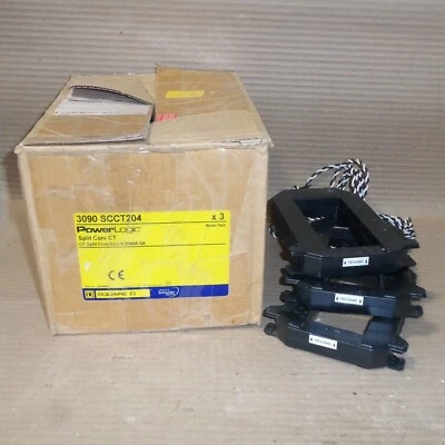 NEW BOX OF 3 SQUARE D 3090SCCT204 SPLIT CORE SIZE 4 CURRENT TRANSFORMER 2000A:5A - Image 1 of 4