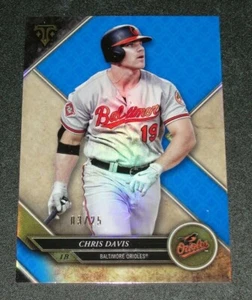 2017 Topps Triple Threads CHRIS DAVIS #97 Sapphire Variant/25 Baltimore ORIOLES - Picture 1 of 2