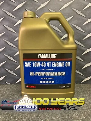 YAMALUBE LUB-10W40-FS-04 10W40 FULL SYNTHETIC 4T HI-PERFORMANCE 1 GALLON - Image 1 of 2
