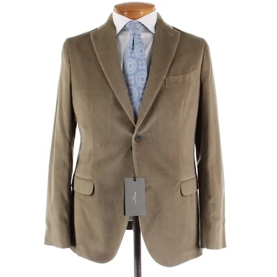 Abrigo deportivo de terciopelo Boglioli nuevo con etiquetas/chaqueta K talla 50R (40R EE. UU.) en mezcla de algodón tostado Foto 1 de 4