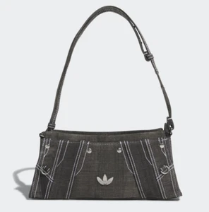 adidas Originals Denim Shoulder Bag Women's Casual Bag Travel Black NWT JL7665 - Picture 1 of 7