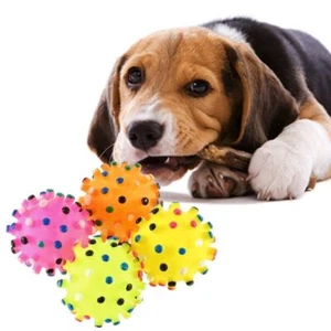 Sound Rubber Dogs Squeaky Spikey Puppy Training for Funny Fun Toy Pet Dog Ball - Picture 1 of 12