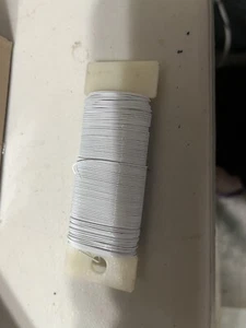 1 paddle of floral wire paddle 22 gauge white - Picture 1 of 2
