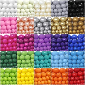 Czech Opaque Glass Beads Round Pearl Coated 4mm 6mm 8mm 10mm 12mm 16" Strand - Picture 1 of 26