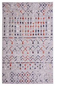 Distressed Moroccan - 2'x4', Light Grey, Transitional Design Area Rug - 505 - Picture 1 of 7