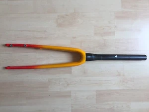 Trek Crockett Disc CFK Carbon Rennrad Gabel - Schwarz/Dekor mint/rot - wie neu! - Bild 1 von 1