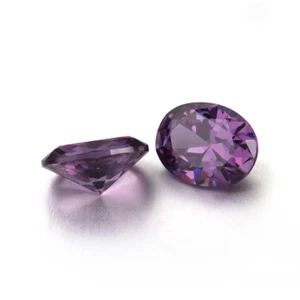 LEICHTER AMETHYST OVALER KUBISCHER ZIRKONIA LOSE EDELSTEINE 8 MM X 10 MM - VERSCHIEDENE PACKUNGEN - Bild 1 von 7