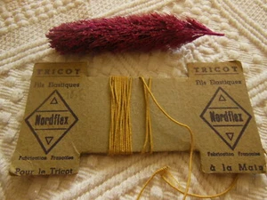 Collection mercerie ancienne carte fil nordflex tricot jaune T2-2 - Foto 1 di 3