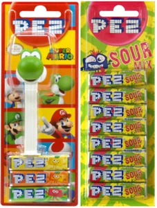 PEZ Super Mario YOSHI Sweet Dispenser + a Pack of 8x Candies Bundle Pick Flavor - Foto 1 di 7