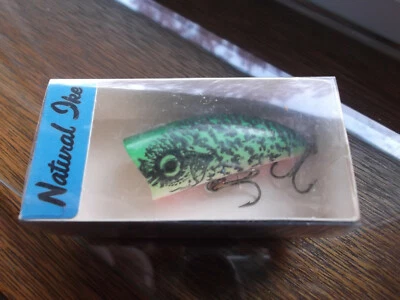 Hard to Find Older Lazy Ike Natural Ike,2" Model Popper ,Crappie - Image 1 of 3