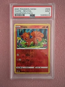 Pokemon Karte Vulpix Reverse Holo SWSH 6/73 PSA 9 Champions Path - Bild 1 von 1