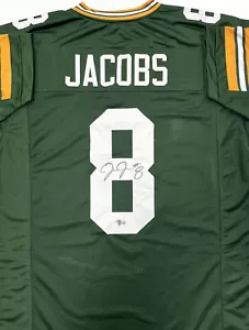 Camiseta deportiva verde réplica personalizada firmada por Josh Jacobs de los Packers Running Back AUTO - BAS - Imagen 1 de 3