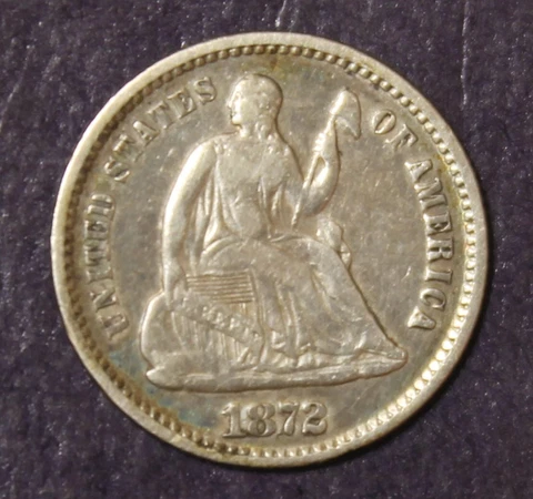 1872 Seated Liberty Half Dime VF..................Lot 9487 Cover