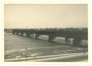 Orig. Foto Weichsel Eisenbahn Brücke am Südrand von WARSCHAU Polen 1941 - Bild 1 von 1
