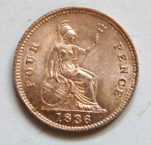 Great Britain. 1836 William 1111 - Groat (4d).. Unc - Full Lustre - Picture 1 of 4