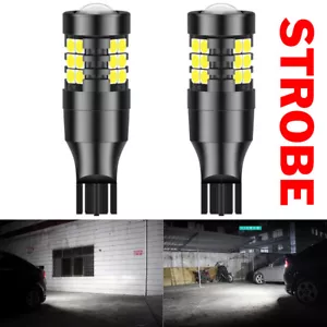 2x T15 921 Strobe Super Bright White LED Bulb Back up Reverse Light for Infiniti - Picture 1 of 7
