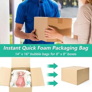 NEW 2 Pack 18"x18" Expanding Packing Foam Instant Pack - Picture 1 of 2