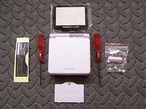  Game Boy Advance SP Ersatz Gehäuse Schale WEISS + Display Linse - Bild 1 von 1