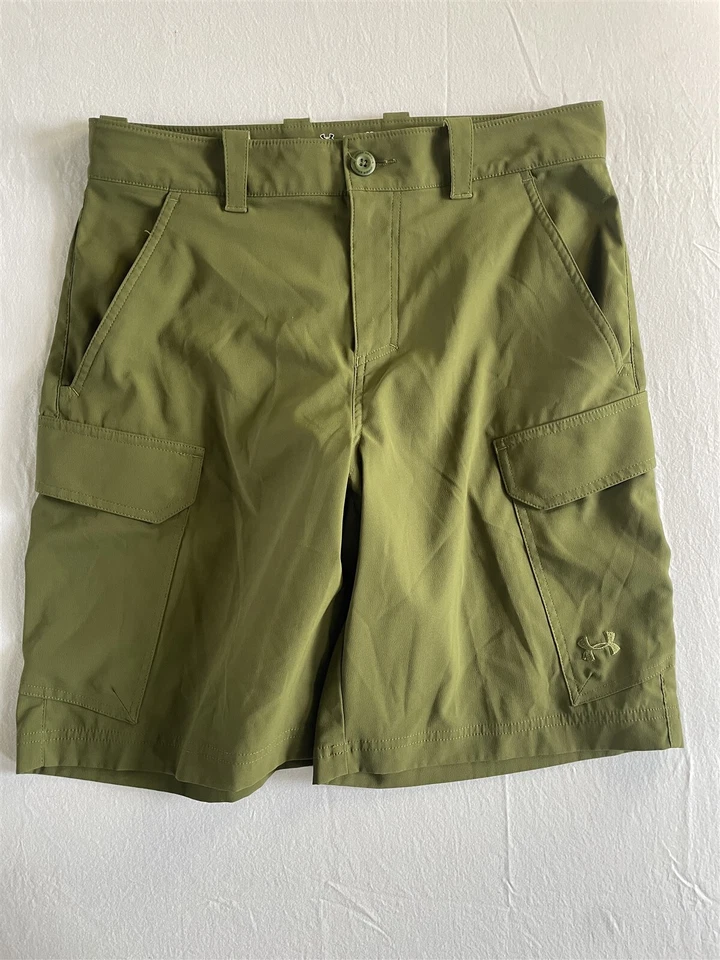 Pantalones Cortos Under Armour 32x10" Verde 1244207 Cazador de Peces Carga Hombre Foto 1 de 4