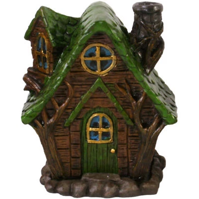 GREEN incense cone burner unique Fairy House FREE CONES Designed by Lisa Parker - Image 1 of 2