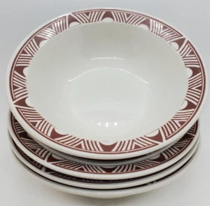 KOKAPELI by Gibson Designs 5 Müslischalen Coupe braun Azteken Design Band, glatt - Bild 1 von 8