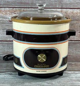 Vintage Rival Crock Pot Slow Cooker Model 3100/2 3.5 qt Cream Brown - Picture 1 of 8