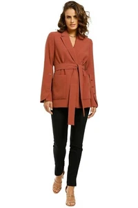 LOVER Start Me Up Jacket Orange Work Office Size 12 AU RRP 595 WITH DEFECTS - Picture 1 of 6