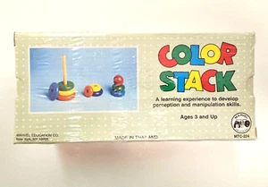 NEW Marvel Education Color Stack  Wooden Stacking Disc stack on  8 1/2" Cone - Picture 1 of 4