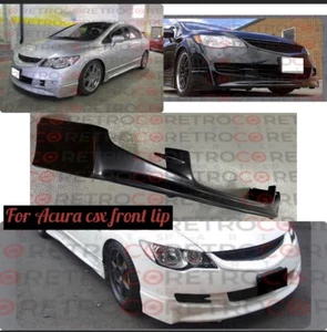 JDM For Acura Csx For Mugen Front Bumper Lip STYLE PLASTIC 2006 2009 Unpainted - Picture 1 of 9