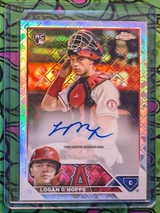 LOGAN O'HOPPE 🔥 Logofractor Autograph 🔥 2023 Topps Chrome RCA-LO 🔥 RC AUTO 🔥 - Picture 1 of 2