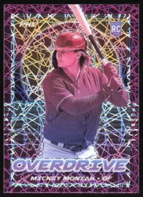 2021 Chronicles Overdrive Mickey Moniak #10 Pink Velocity RC Phillies - Image 1 of 2