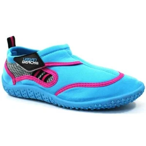 Girls Aqua Shoes Urban Beach Pool Waterproof Holiday UK Kids Size 13 Blue/Pink - Picture 1 of 1