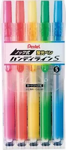 Pentel highlighter knock-type handy line S SXNS15-5 F/S w/Tracking# Japan New - Picture 1 of 7