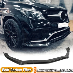 Labio delantero de carbono para Mercedes-Benz W166 C292 GLE63AMG 15-18 alerón delantero labio - Imagen 1 de 11