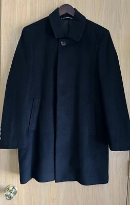 BOUCHERON Paris | Para Hombre Talla 44 | Chaqueta Abrigo Lana Cachemira Negra Foto 1 de 4