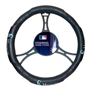 New MLB Seattle Mariners Steering Wheel Cover Universal 14.5"-15.5" - Picture 1 of 1