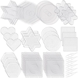 5 mm Fuse Beads Pegboards Plastic Fuse Bead Boards Large Clear Pegboards Kits... - Picture 1 of 7
