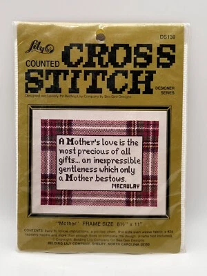 Kit Punto de Cruz Contado Belding Lily "Madre" De Colección NUEVO SELLADO Foto 1 de 3