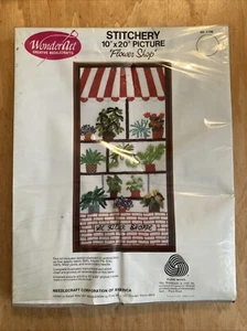 WonderArt Stitchery “Flower Shop” 10 X 30 Inch Kit #5106 - Picture 1 of 8