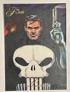Punisher 1994 Flair Marvel Comics Fleer Card #33 Spider-Man Anime Foil Vintage - Foto 1 di 2
