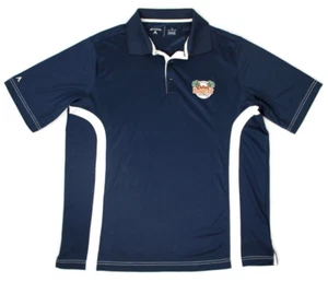 Detroit Tigers Fantasy Camp Lakeland FL Blue Antigua Polo Shirt Men's L Poly EUC - Picture 1 of 14