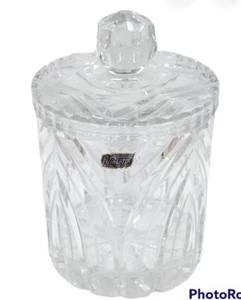 Violetta Hand Cut Crystal Cut Candy Jar with Lid Top - Picture 1 of 12