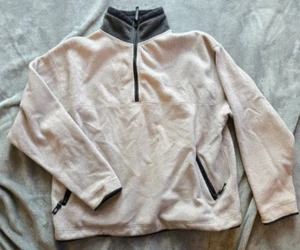 Vintage - Outer Sport - Long Sleeve - White - Fleece - Size M - Quarter Zip - Picture 1 of 3