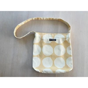 Vintage Marimekko Crossbody Bag, Beige Polka Dot Shoulder Bag, Finnish Design - Picture 1 of 9